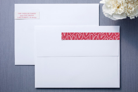 Hand Drawn Hearts Skinnywrap™ Address Labels