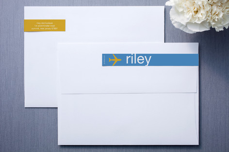 Navy and Tomato Skinny-WrapÃ¢â€žÂ¢ Address Labels