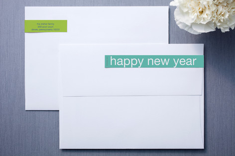 Turquoise and Lime Skinnywrap™ Address Labels
