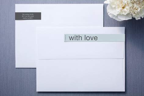 Blue and Cloud Skinnywrap™ Address Labels
