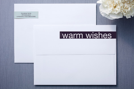 Plum and Foam Skinnywrap™ Address Labels