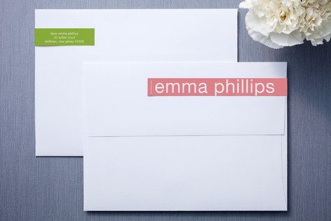 Pink and Lime Skinnywrap™ Address Labels