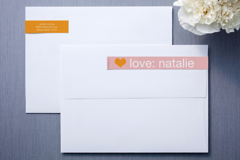 Pink and Orange Skinnywrap™ Address Labels