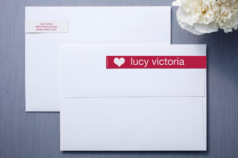 Strawberry Red Skinnywrap™ Address Labels