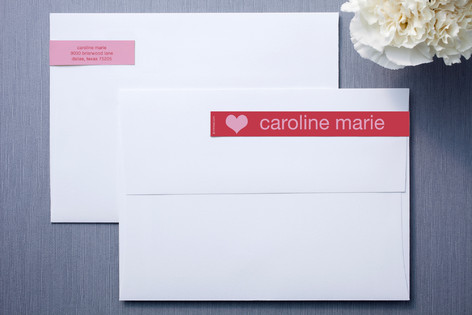 Watermelon Pink Skinny-Wrap™ Address Labels