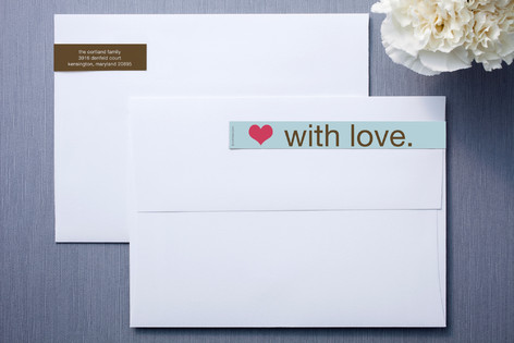 Blue and Brown Skinnywrap™ Address Labels
