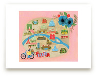 Map of Paris Art Prints