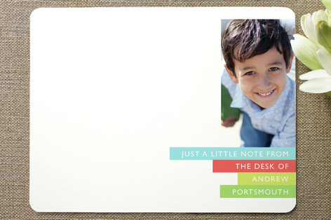 Bright Stripes Children's Personalized Photo Stationery