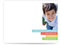 Bright Stripes Children's Personalized Photo Stationery