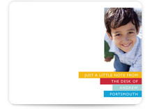 Bright Stripes Children's Personalized Photo Stationery