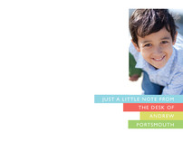 Bright Stripes Children's Personalized Photo Stationery