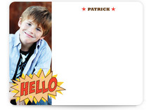 Comic Book Kid Children's Personalized Photo Stationery