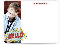 Comic Book Kid Children's Personalized Photo Stationery