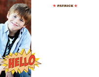 Comic Book Kid Children's Personalized Photo Stationery
