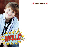 Comic Book Kid Children's Personalized Photo Stationery