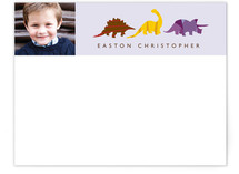 Dino Parade Children's Personalized Photo Stationery