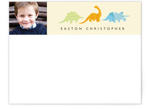 Dino Parade Children's Personalized Photo Stationery