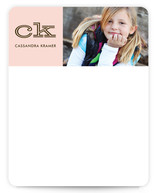 Bold Block Children's Personalized Photo Stationery