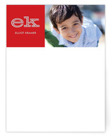 Bold Block Children's Personalized Photo Stationery