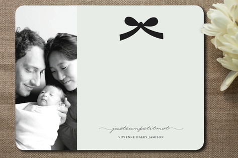 Paris + Vintage Ribbon Children's Personalized Photo Stationery