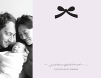 Paris + Vintage Ribbon Children's Personalized Photo Stationery