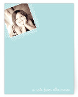swirly stamp Children's Personalized Photo Stationery