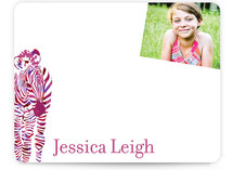 Zebra Children's Personalized Photo Stationery