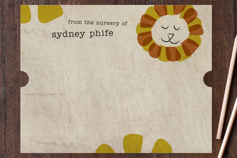 Happy Lion Children's Personalized Stationery