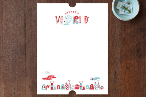 My World Children's Personalized Stationery