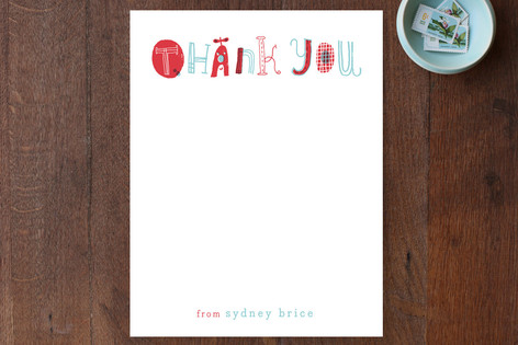 Quirky Thank You Children's Personalized Stationery