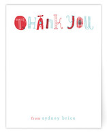 Quirky Thank You Children's Personalized Stationery
