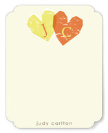 Double Heart Children's Personalized Stationery