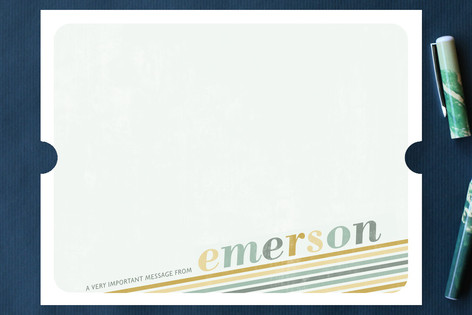 Retro Rainbow Children's Personalized Stationery