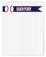 Home Run Children's Personalized Stationery
