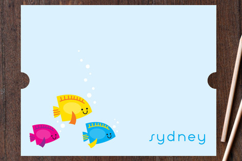 Here Fishy Fishy Children's Personalized Stationery