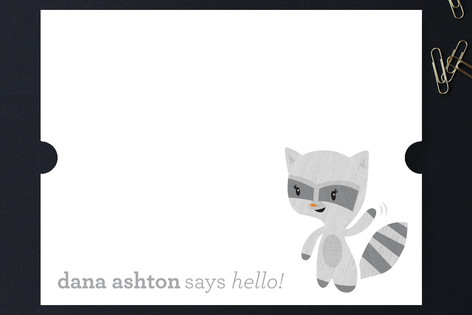 Lil' Racoon Children's Personalized Stationery