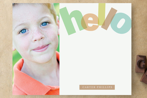 Big Bright Hello Children's Personalized Stationery