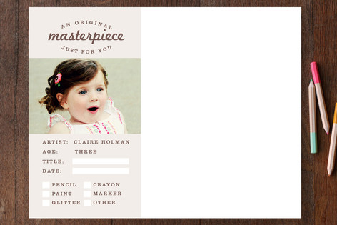 Masterpiece Children's Personalized Stationery