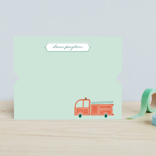 Fire Engine Children's Personalized Stationery