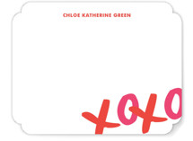 XOXO Bunting Banners Children's Personalized Stationery