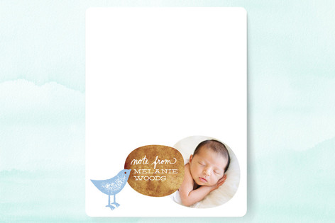 Note with Beeping Bird Children's Personalized Stationery