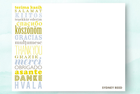 Many Thanks from Around the World Children's Personalized Stationery