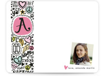 Doodle Initial Children's Personalized Stationery
