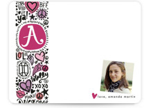 Doodle Initial Children's Personalized Stationery