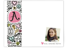 Doodle Initial Children's Personalized Stationery