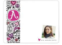 Doodle Initial Children's Personalized Stationery