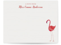 Fancy Flamingo Children's Personalized Stationery