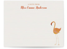 Fancy Flamingo Children's Personalized Stationery