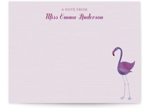 Fancy Flamingo Children's Personalized Stationery