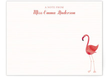 Fancy Flamingo Children's Personalized Stationery